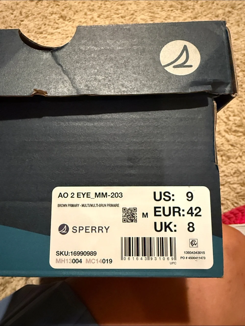 NIB Sperry Men's Authentic Original™ 2-Eye Boat Shoe Brown primary-multi 9